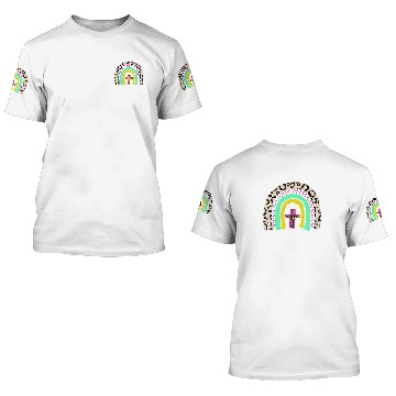 Discover He Is Risen Leopard Rainbow Christian Jesus Easter 3D T Shirts