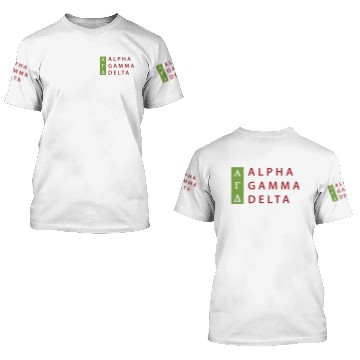 Discover Alpha Gamma Delta Stacked Sweat 3D T Shirts