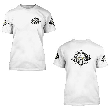 Discover Angry Skull With Many Crossbones 3D T Shirts