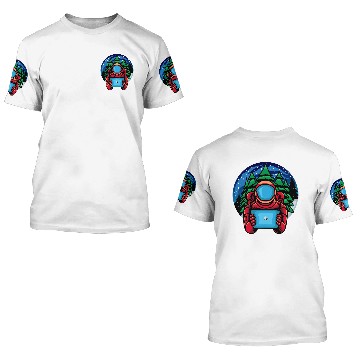 Discover Astro Santa Holding Tablet 3D T Shirts