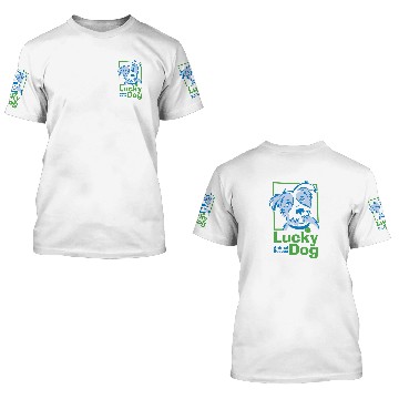 Discover Men's Lucky Dog Ringer 3D T Shirts