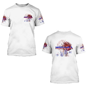 Discover Nebraska Fireworks 3D T Shirts