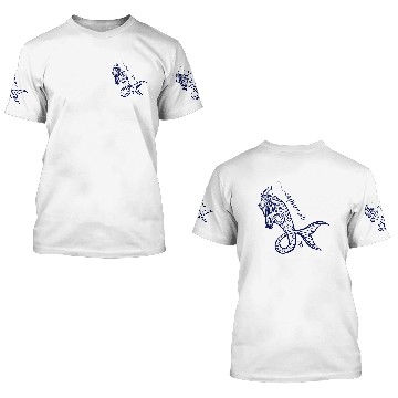 Discover Capricorn Zodiac Navy Monochrome Graphic 3D T Shirts