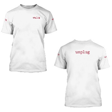 Discover Red UNPLUG Text 3D T Shirts