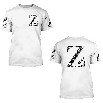 Discover flower Patterned Letter Z 3D T Shirts