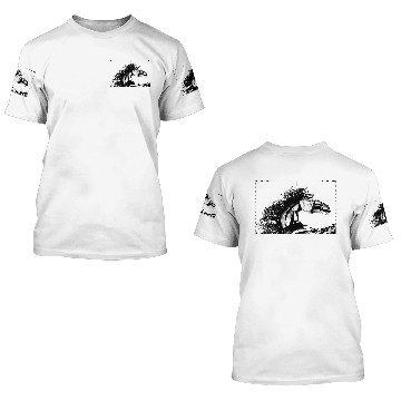 Discover Dramatic black stallion 3D T Shirts
