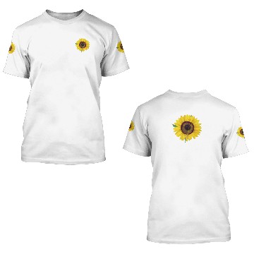 Discover Ray Of Sunshine Text Black Sunflower Personalized 3D T Shirts