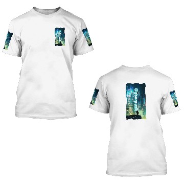 Discover cyberpunk scene 3D T Shirts