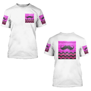 Discover Mustache Chevron Modern Wood 3D T Shirts