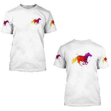 Discover Colorful Horse Sleeveless 3D T Shirts