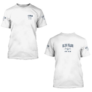 Discover Block Island RI Vintage Navy Crossed Oars 3D T Shirts