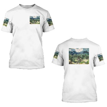 Discover The Olive Trees, Vincent van Gogh 3D T Shirts