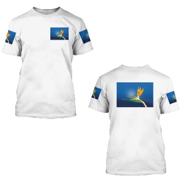 Discover Strelitzia. Bird of paradise flower. 3D T Shirts