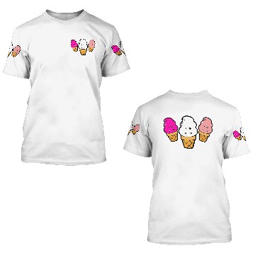 Discover Frankencream Monster Ice Cream Cones 3D T Shirts