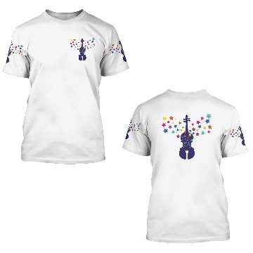 Discover Violin  Girls-Starburst 3D T Shirts