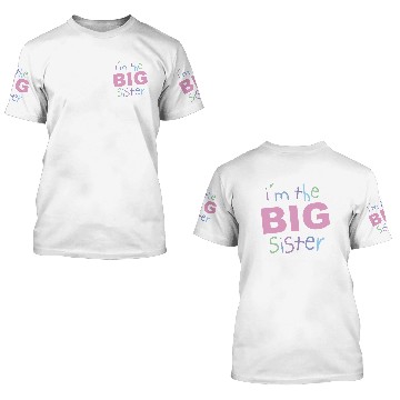 Discover Big Sister Toddler Ringer 3D T Shirts