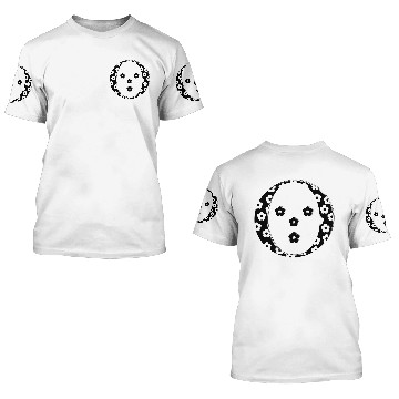 Discover flower Patterned Letter O 3D T Shirts