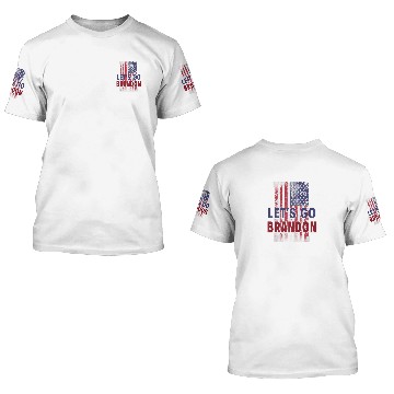Discover US Flag Funny Conservative Pro Trump Let's Go Bran 3D T Shirts
