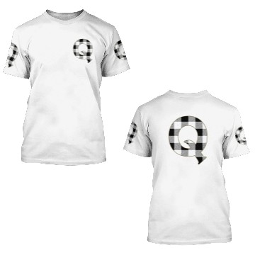 Discover Gingham Check Q 3D T Shirts
