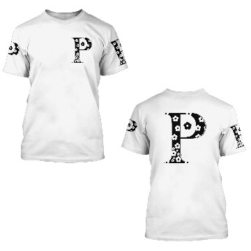 Discover flower Patterned Letter P 3D T Shirts