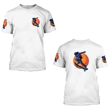 Discover Astronaut Astro Skate Run 3D T Shirts