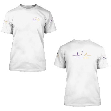 Discover Bladder Cancer Awareness Ribbon Heartbeat 3D T Shirts