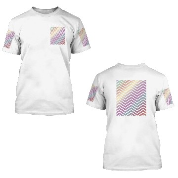 Discover ombre zigzag chevron  01 3D T Shirts