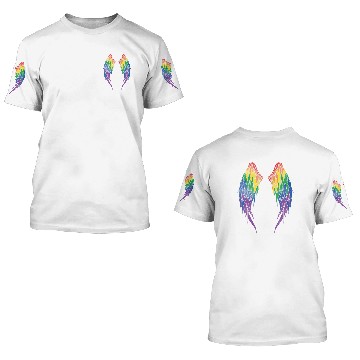 Discover Pride Flag - Angel Wings 3D T Shirts