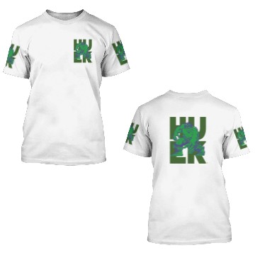 Discover Hulk Typography Character Art 3D T Shirts
