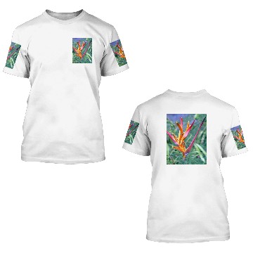 Discover Enhanced Heliconia Flower 3D T Shirts