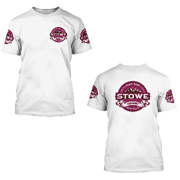 Discover Stowe Logo Raspberry Dark 3D T Shirts
