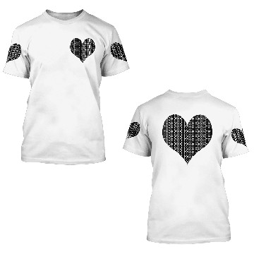 Discover Love God Love People Repeat Text on Heart Pocket 3D T Shirts