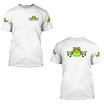 Discover Grumpy odd frog toad v1 3D T Shirts