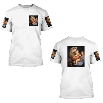 Discover Madonna Della Sedia 3D T Shirts