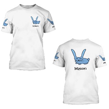 Discover Light blue bunny 3D T Shirts
