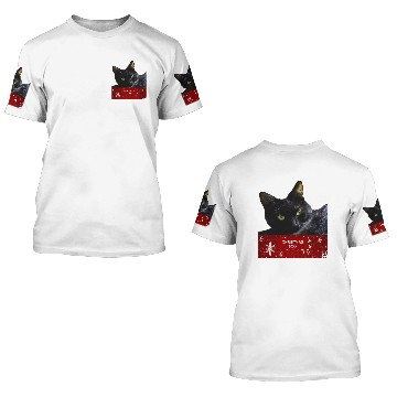Discover Black Cat Christmas 20XX 3D T Shirts