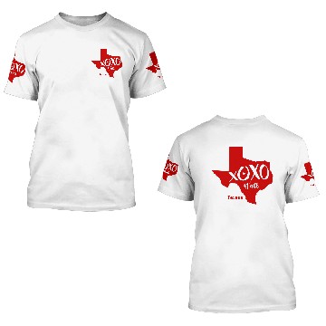 Discover Raider Red XOXO, Y'all - Texas State Shape 3D T Shirts