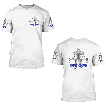Discover Mens BIG DOG Weightlifting 3D T Shirts