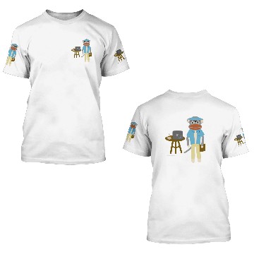 Discover Sock Monkey Writer 3D T Shirts
