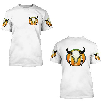 Discover buffalo skull 3D T Shirts