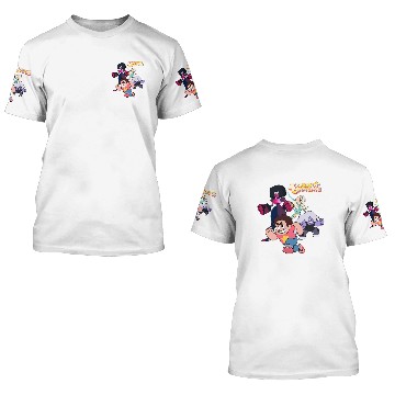 Discover Steven Universe | Crystal Gem Group Action 3D T Shirts