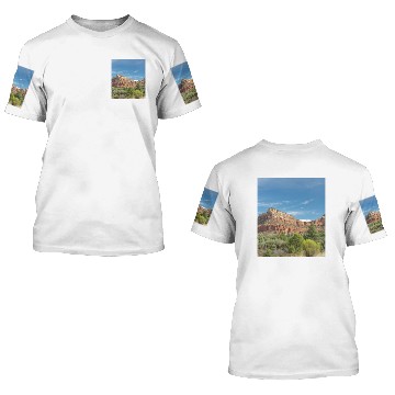 Discover Red rocks in Sedona 3D T Shirts