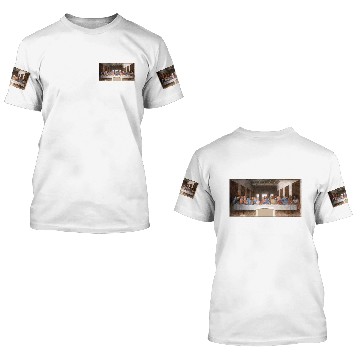 Discover Leonardo da Vinci's The Last Supper (1495-1498) fa 3D T Shirts