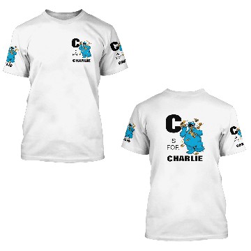 Discover Vintage - C is for Cookie Monster | Add Your Name 3D T Shirts