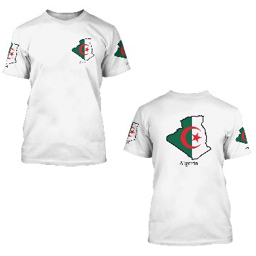 Discover Flags and countries Algeria 3D T Shirts
