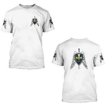 Discover St Michael - Dragon Scale Shield 3D T Shirts