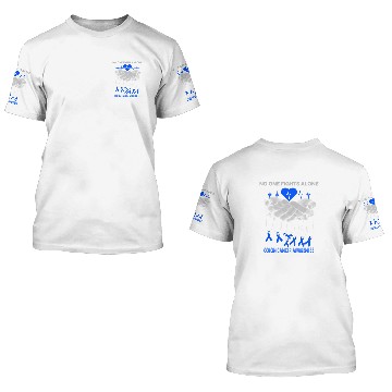 Discover colon cancer hand no one fights alone 3D T Shirts