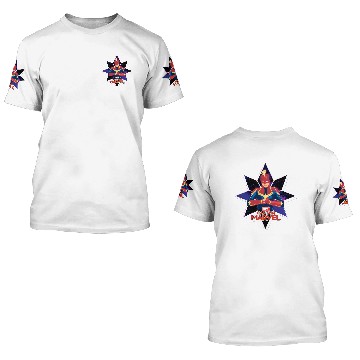 Discover Captain Marvel | Galactic Star Character Graphic 3D T Shirts
