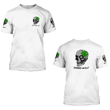Discover Skull Clover 8 Ball Feeling Lucky 3D T Shirts