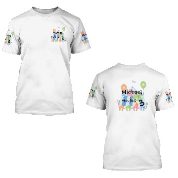 Discover Circus Elephants Customizable Birthday 3D T Shirts